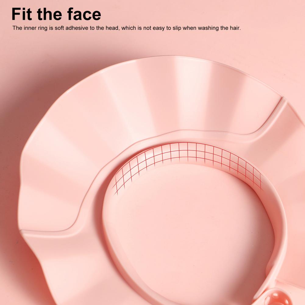 Shower Cap Shield Adjustable Bathing Head Hat Shampoo Visor Cap Soft BPA Free Hair Washing Shield For Head Ear Eye Protection