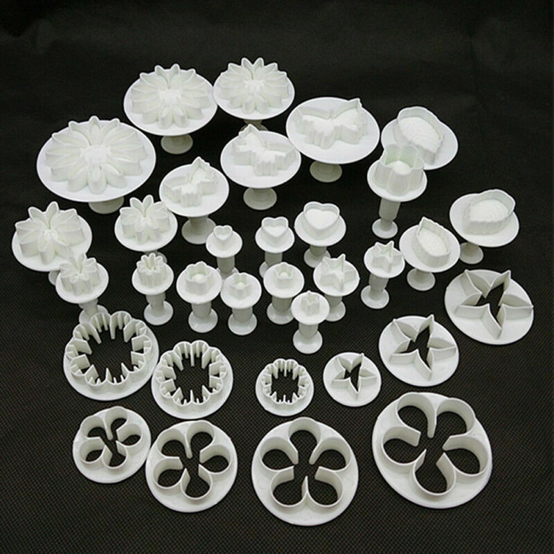 33 Pcs Fondant Cake Decorating Sugarcraft Plunger Cutter Gereedschap Mold Mould Cookies Bakvormen Sets