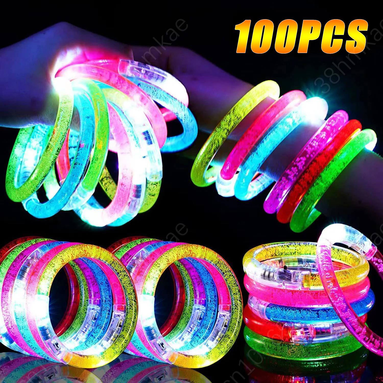Halloween Luminous Bracelets Bubble Glow-in-the-dark Bracelets Party Music Festival Atmosphere Party Party Supplies