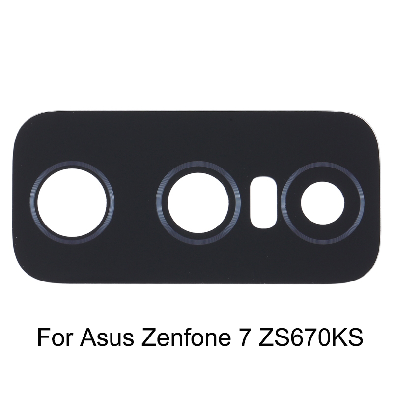 Camera Lens Voor Asus Zenfone 7 ZS670KS/Voor Asus Zenfone 7 Pro ZS671KS/Voor Asus Zenfone 8 ZS590KS: Black Zenfone 7