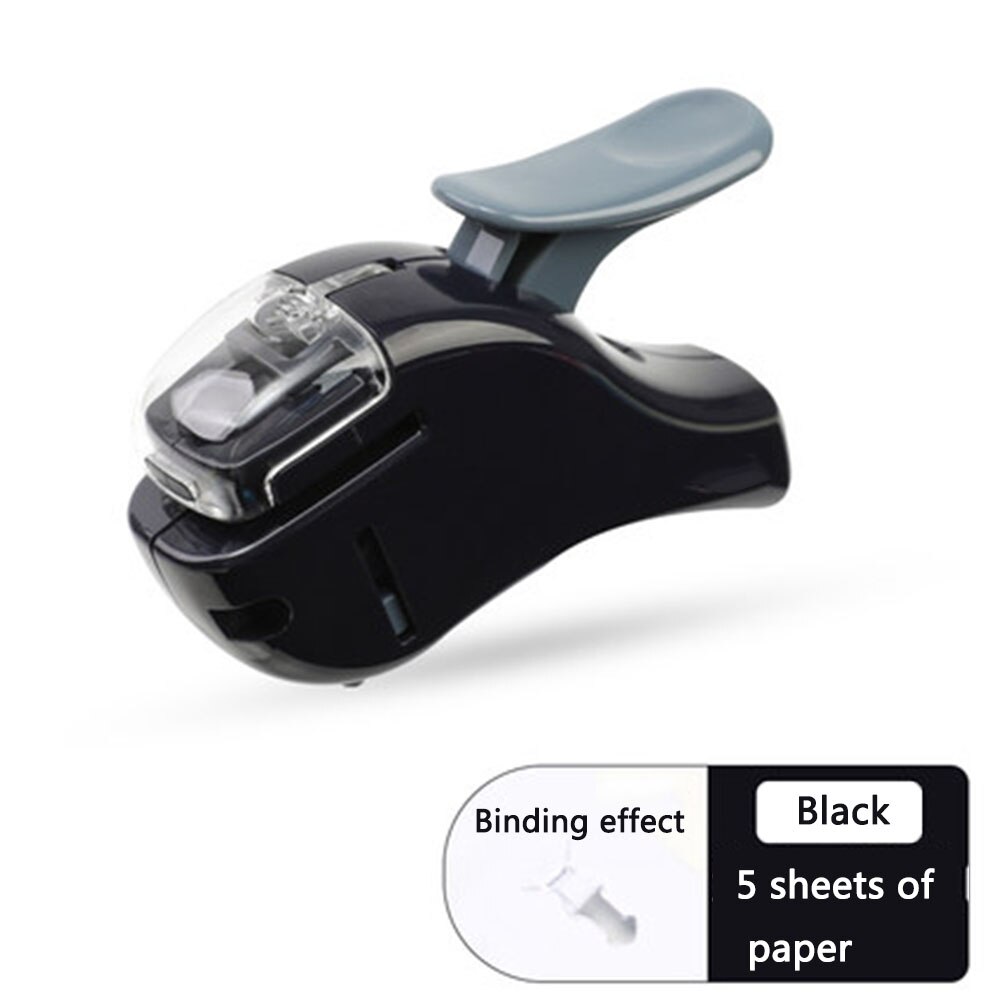 Hand-held Mini Safe Stapler without Staples Staple Free Stapleless 7 Sheets Capacity for Paper Binding Business School Office: B3