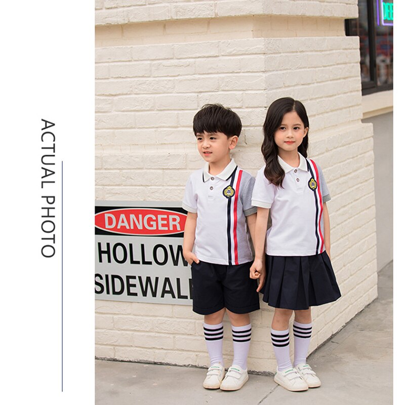 Children School Uniform Kids Student Performance Clothes Matching Outfits Boys /Girl Costumes Set