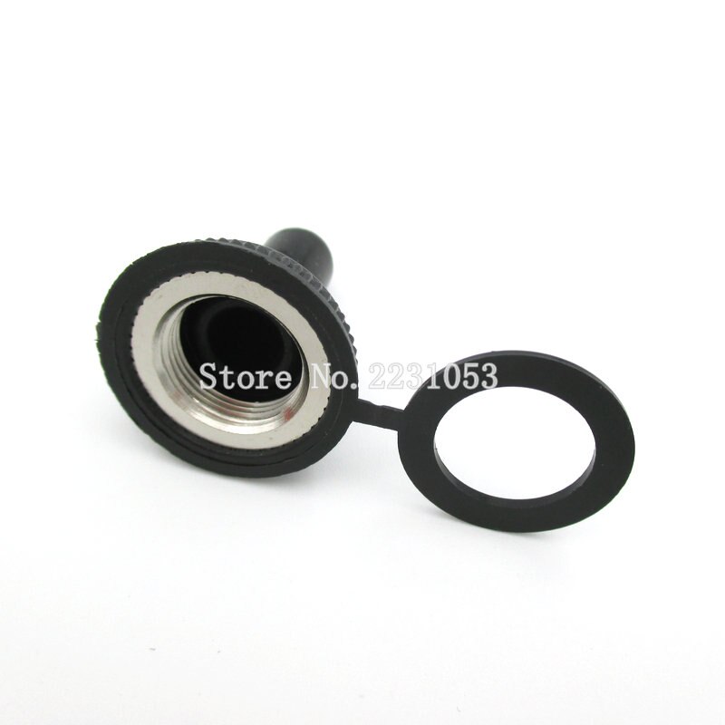 1 Set 15A 250V AC SPST 2 Terminal ON OFF Toggle Switch With Black Waterproof Cap Power Switches E-TEN1021