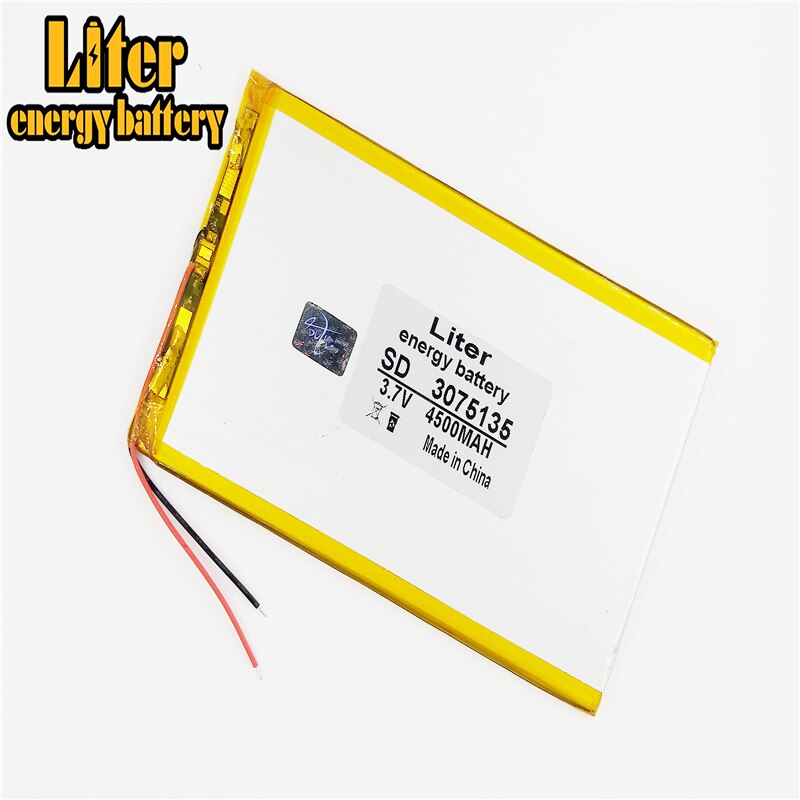 best battery brand 3075135 3.7 V lithium polymer battery 4500 mah and 9 inches tablet batteries large volume thin