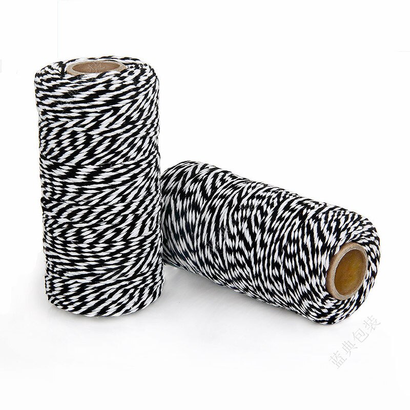 Corde en ficelle multicolore 1 rouleau | De 100 m 2mm, pour boulangers en coton, cordon de ficelle, artisanat campagnard rustique