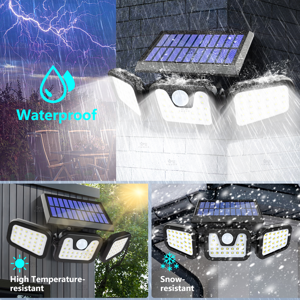 24000 mah krachtige solar buitenverlichting, split-solar led-lamp, waterdichte buitenlamp op zonne-energie, tuinlamp met bewegingssensor, wandlamp