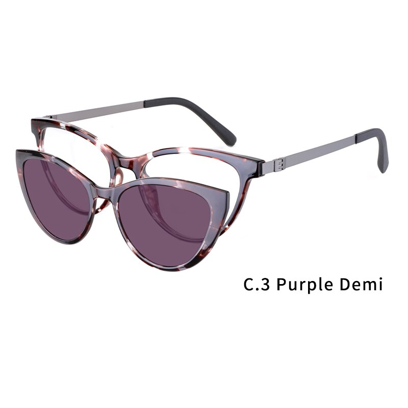Ceofy – lunettes de soleil yeux de chat pour femmes, monture optique polarisée, magnétisme, de CD6817