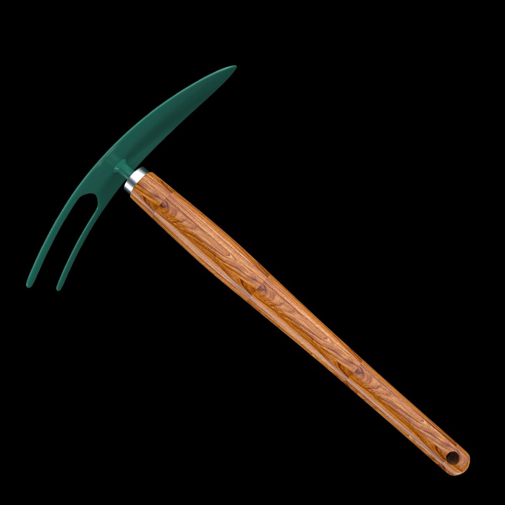 43*20cm Double Side Pickaxe Wooden Handle Hoe Garden Tools Hand Climbing Tools for Gardening 45 Carbon Steel