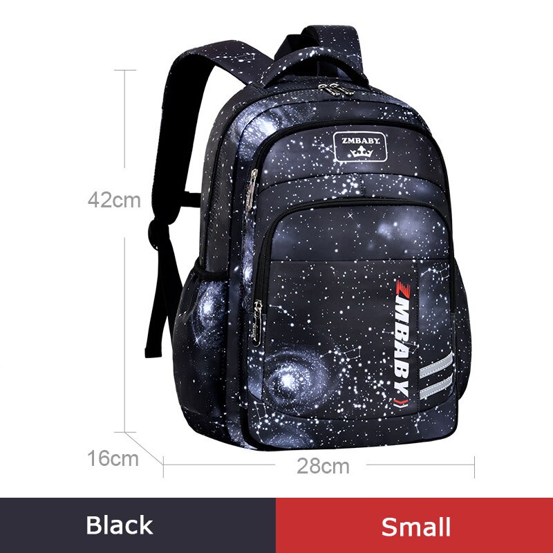 Schule Taschen Für Mädchen Und Jungen Reise Schulranzen Jugendliche Schule Rucksäcke Wasserdichte freundlicher Schulranzen bolso escolares: Schwarz  klein