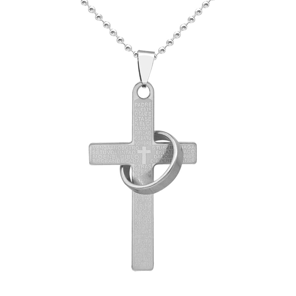 Punk Cool Street Style Necklaces Vintage Gothic Cross Pendant Necklace for Men and Women Hip-pop Neck Chain Jewelry: C