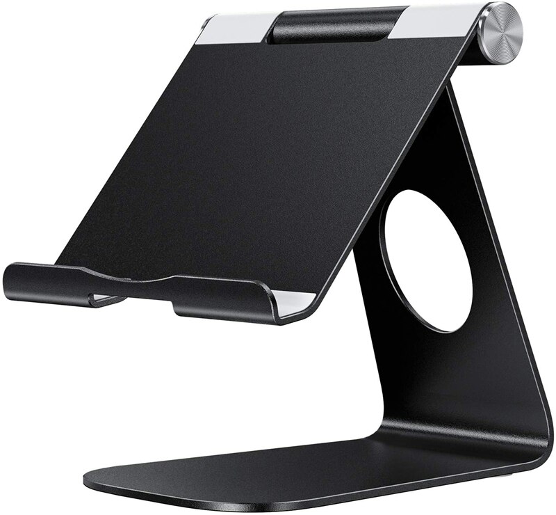 Aluminium Verstelbare Telefoon Tablet Stand Voor Ipad Air Pro 11 12.9 Inch Xiaomi Xiomi Samsung Soporte Bureau Beugel Accessoires: Black