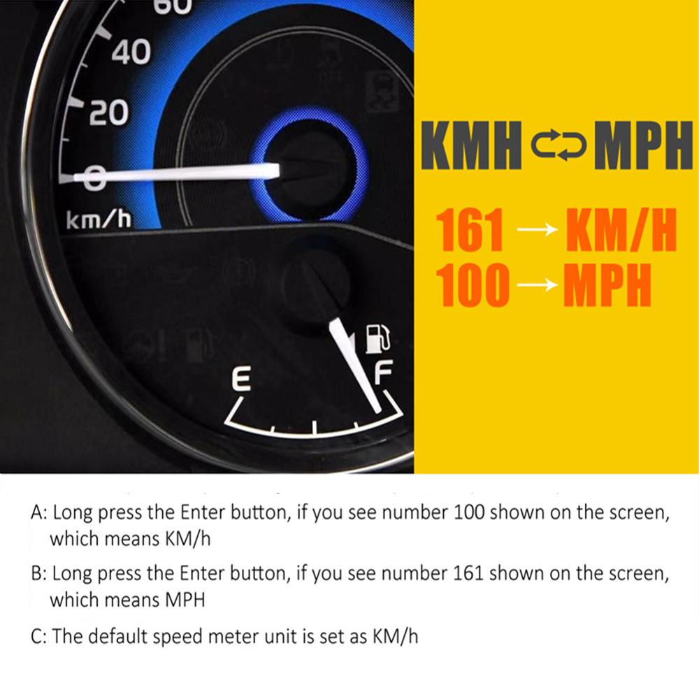 Auto HUD Digitale GPS Tacho Auto Kopf hoch Anzeige Sicherheit Alarm Wasser temp Überdrehzahl MPH/KM/H Warnung Alarm