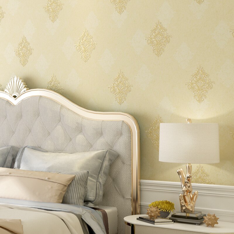 Roll Behang Fijne Reliëf Woonkamer Slaapkamer Behang 3D Eenvoudige Europese Stijl Non Woven Thuis Decoratie Behang W134