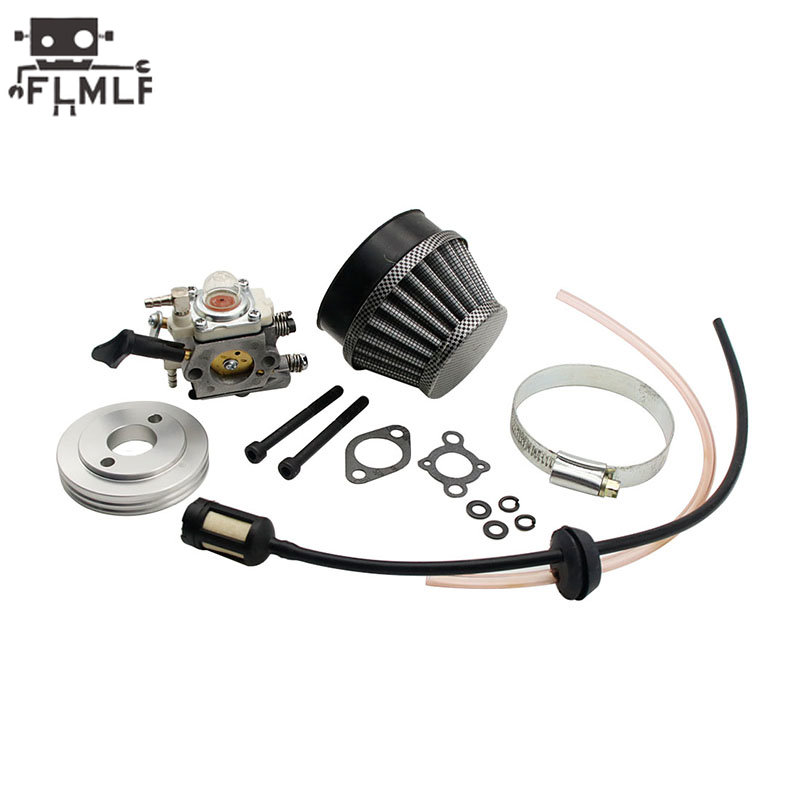 Filtro de aire para coche Rc + carburador + tubo de combustible de motor de 23CC ~ 58CC para 1/5 Hpi Rofun Km Rovan LT Baja FG ZENOAH CY RCMK GoPed Redcat: Sandía roja