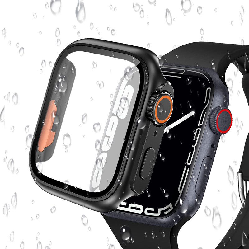 Glass+Case For Apple Watch Series 10 46mm 42mm Screen Protector Cover Change To Ultra Bumper Case Full Cover iWatch S10 42 46 mm: Rose Gold / 7 Inches & Above
