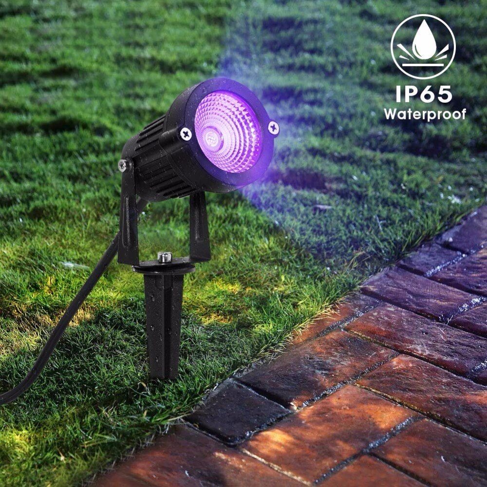 Landscape Lights, 10W Waterproof UV LED Landscape Lighting Walls Trees Outdoor Landscape Spotlights with Spike ST130