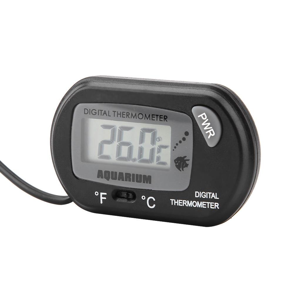 2 Kleuren Kleine Formaat Digitale Vis Aquarium Thermometer Temperatuur Meten Meter Machine Huisdier Producten: Black