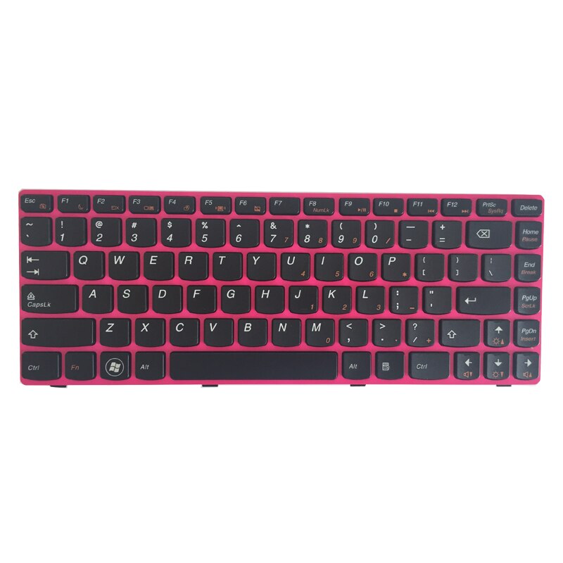 Us Keyboard Voor Lenovo Ideapad Z370 Z470 Z470A Us Laptop Toetsenbord Rose Frame