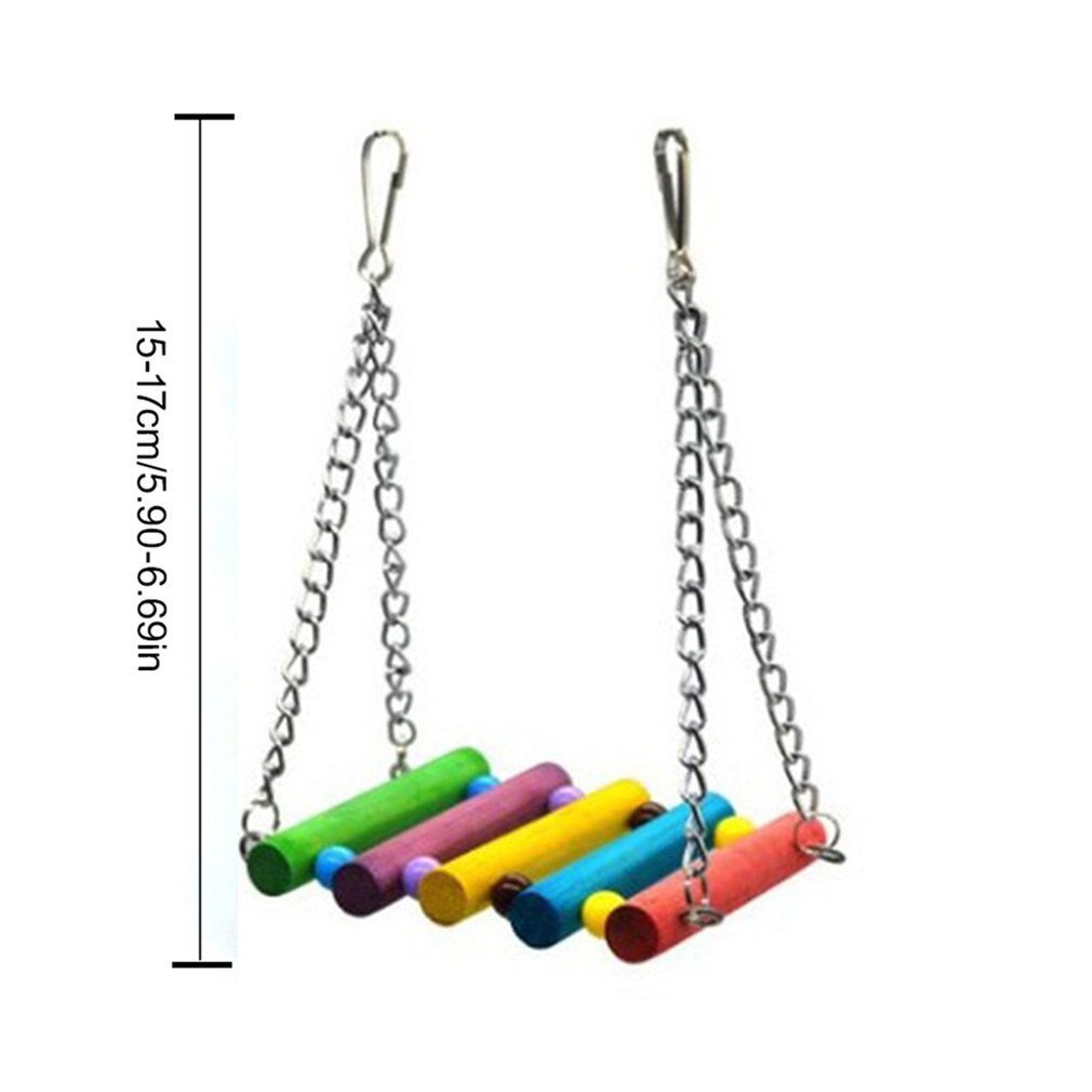 Natuurlijke houten knopen blok regenboogbrug tortelduifjes evenwichtsoefening trainingsbrug standaard tijger pioenroos beten speelgoed: 17cm