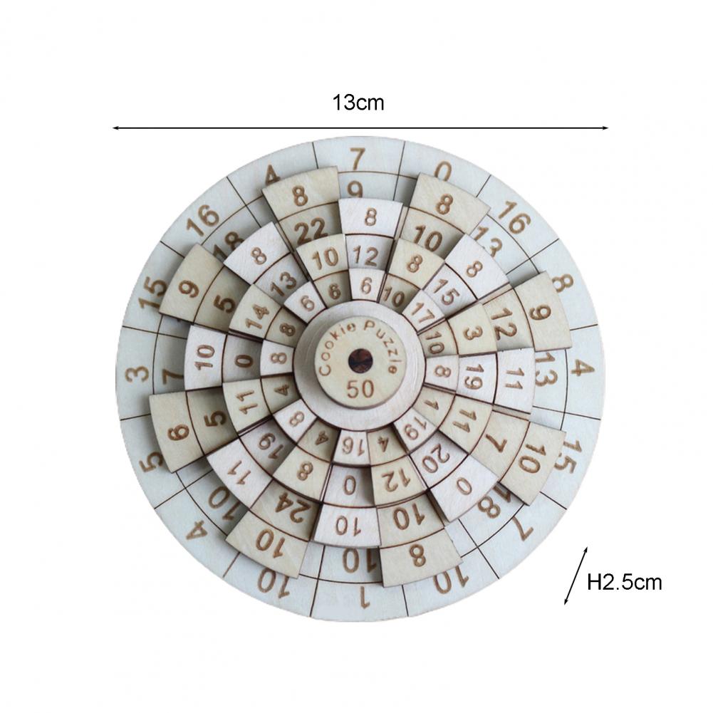 Number Puzzle Intellectual Development Party DIY Wooden Number Jigsaw Educational Trainer Toy for Teens adults