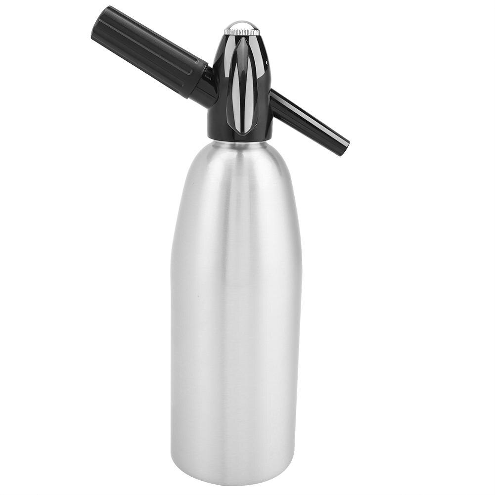 Manuell 1l sodavatten  co2 dispenser vattenbubbla generator kall dryck cocktail soda maskin aluminium bar diy soda maker