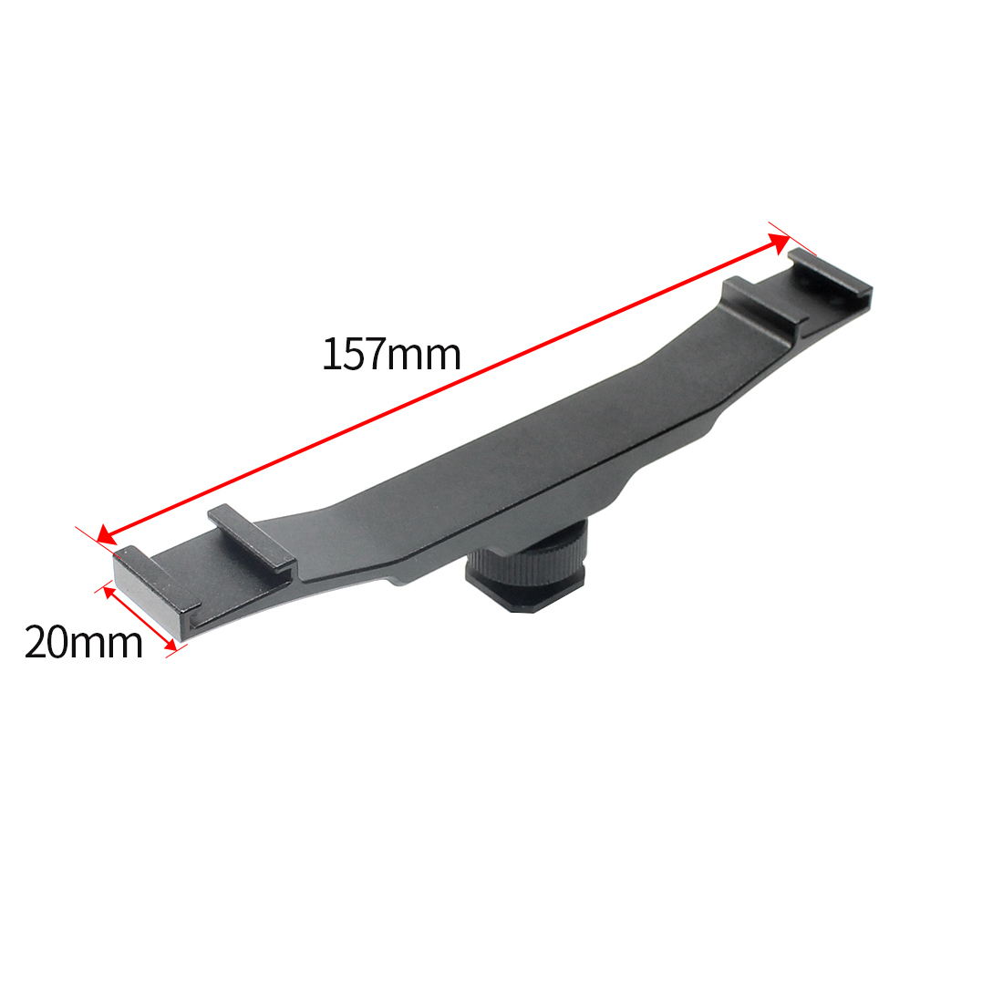Doppel Kalten Blitzschuh Adapter Halterung Verlängerung Halfter Video Halterung für Kanon für Nikon Stativ DSLR Kameras Blitzlicht Mikrofon