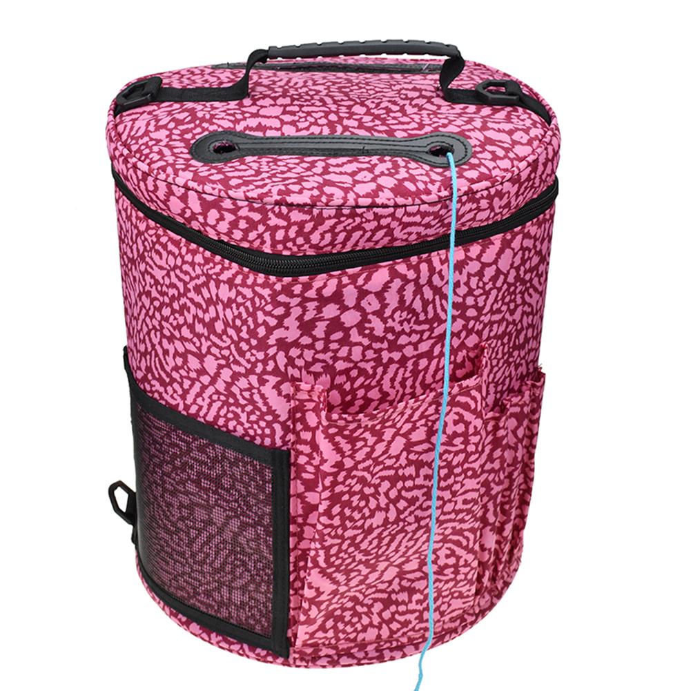 Practical Large Cylinder Wool Storage Bag DIY Woven Storage Bag Crochet Wool Storage Barrel Household Storage Supplies