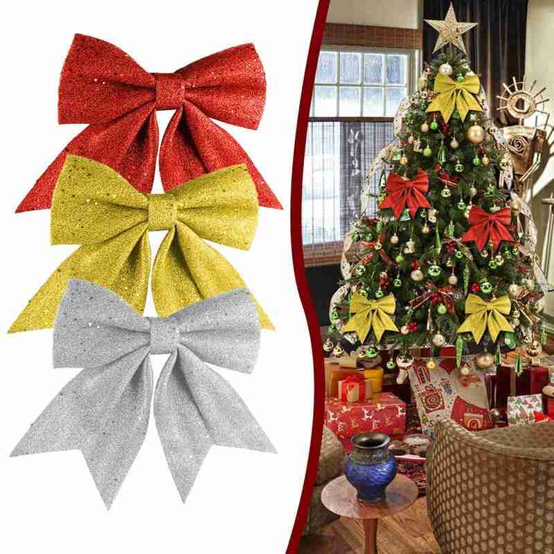 2 stuks mooie strik kerstversiering kerstboomdecoratie festival feest huis strikken kerstballen kerstballen jaardecoratie