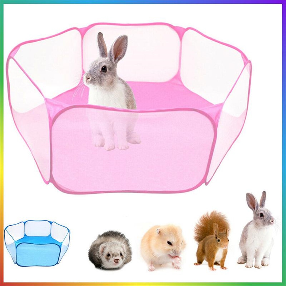 Portable Pet Playpen Pop Open Indoor / Outdoor Small Animal Cage Game Playground Fence for Hamster Chinchillas And Guinea- Pigs