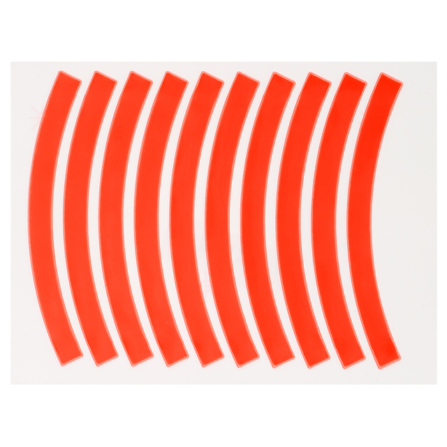 10pcs Adhesive Reflective Tape Cycling Safety Warning Sticker Bike Reflector Tape Strip For Car Bicycle Motorcycle Scooter: orange