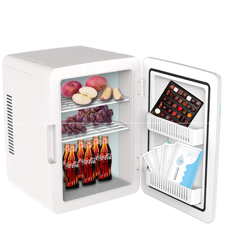 10L Mini Car Fridge Handheld 12V 60W Single Door Refrigerator Household Car Dual-Use Thermoelectric Mini Fridge Cooler Warmer