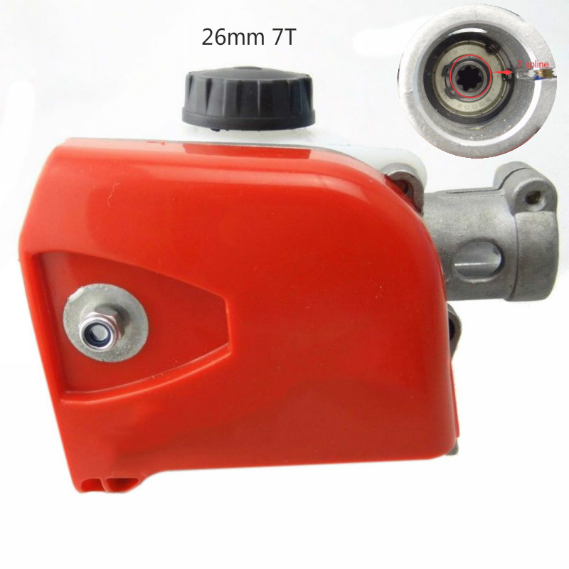 26mm/28mm 7/9 Spline Tree Chainsaw Gearbox Gear Head Pole Saw Replacement Part Forestry High Branches Garden Gearhead Cutter: 26mm 7T