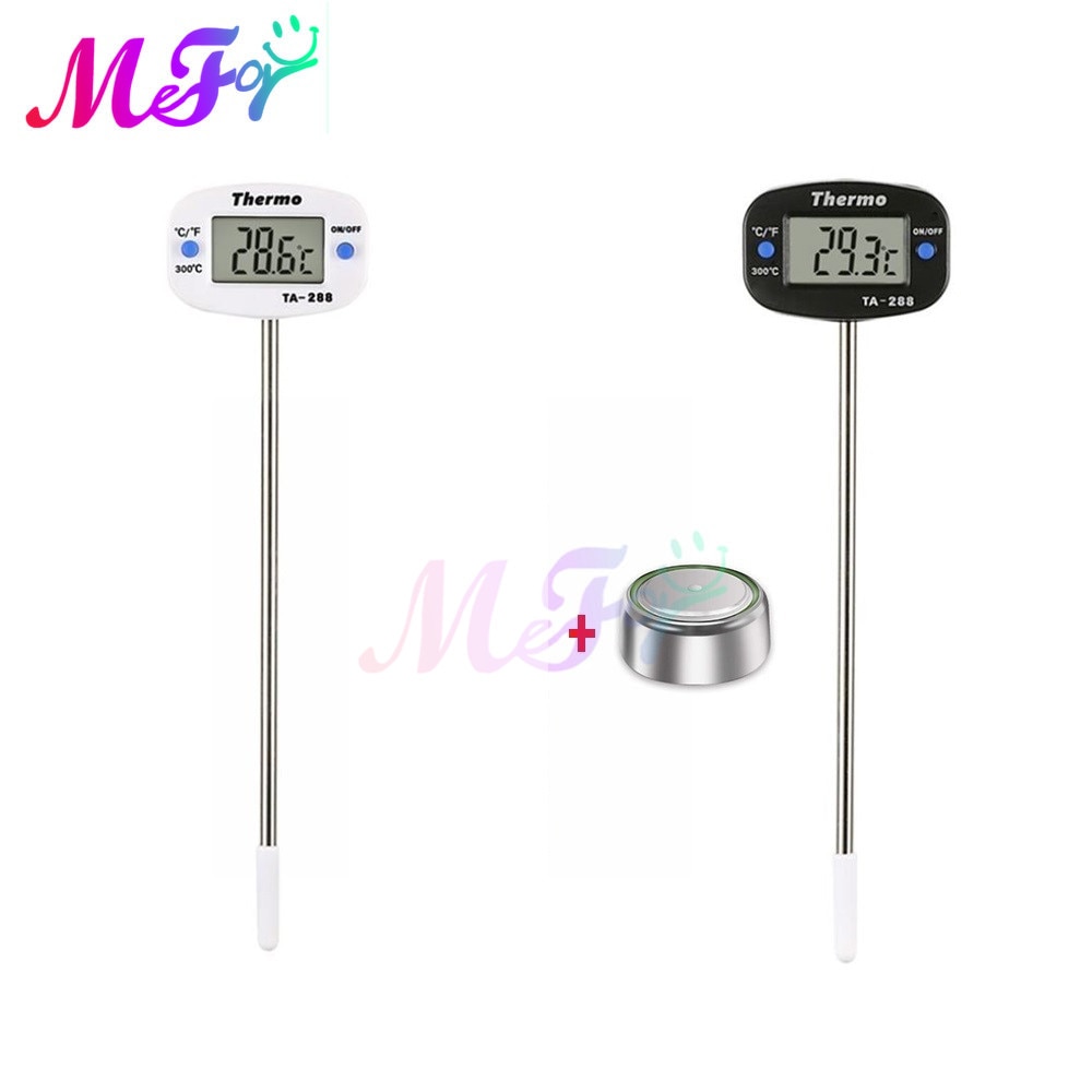 Draagbare Keuken Voedsel Thermometer Met Batterij Chocolade Olie Melk Water Temperatuur Elektronische Meter Thermometer Sonde