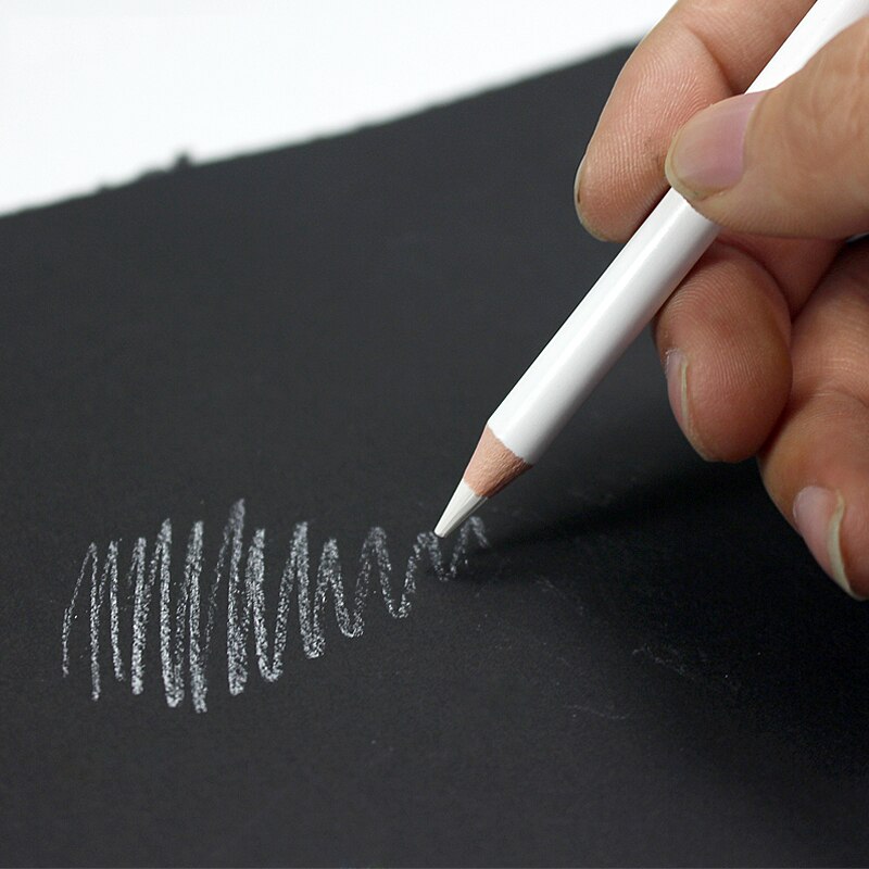 Crayon à charbon à reflets blancs, ensemble de crayons de dessin, pour croquis, peinture artistique, fournitures de papeterie