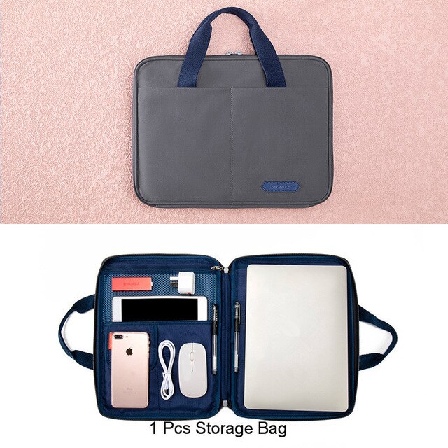 Multi-functional A4 Document Bags Filing Pouch Portable Waterproof Oxford Cloth Organized Tote For Notebooks Pens Computer Stuff: D Gray