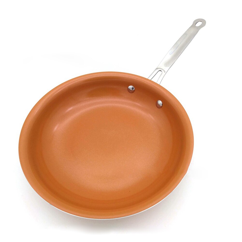 Non-stick kobber stegepande med keramisk belægning wok gryde ovn induktion madlavning grill pande køkkengrej stegepande stegepande cv