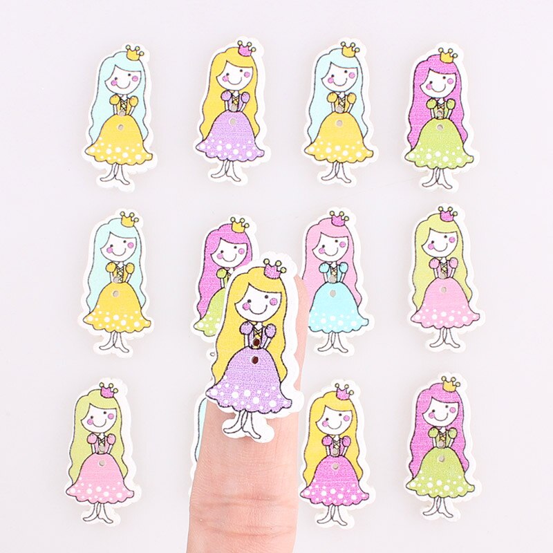 Pretty Girl Gemengde 2 Gat Houten Knoppen Kerst DIY Decor Kind Kleren Naaien Knoppen Ambachten Scrapbooking Accessoires E