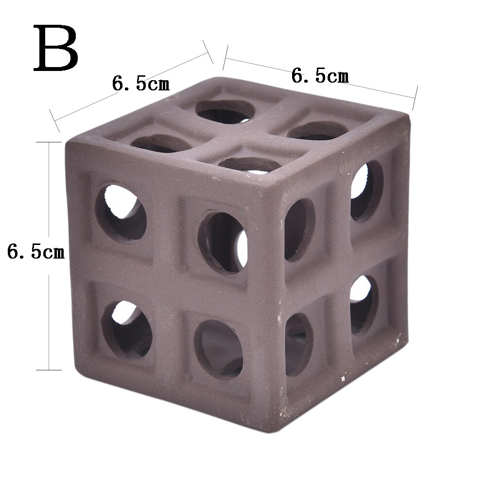 Aquarium Fish Breeding Cave Escape house Plant Moss Live Tank Miaed Shaped Home Shrimp Spawn nest Shelter: B