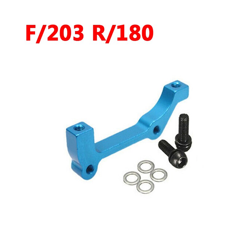 Support de freins à disque de vélo vtt, 180/203mm IS-PM, levier, Rotor avant montage pour siège arrière en aluminium, 160, 180, 203mm: Blue F203-R180mm