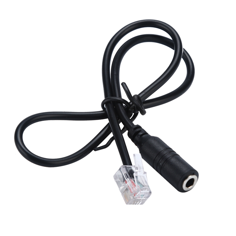 Adaptador RJ11 a 3,5 Jack macho a hembra para PC, ordenador, micrófono, auriculares, teléfono, auriculares, Cable convertidor de Audio auxiliar Universal 3,5: Default Title