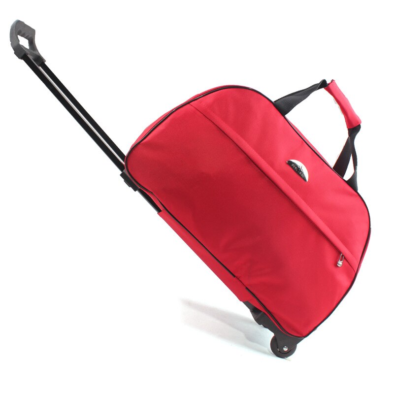 Bolsa de equipaje de viaje Trolley bolsa maleta de ruedas carro de los hombres y las mujeres bolsas de viaje con rueda llevar en el bolso: 1