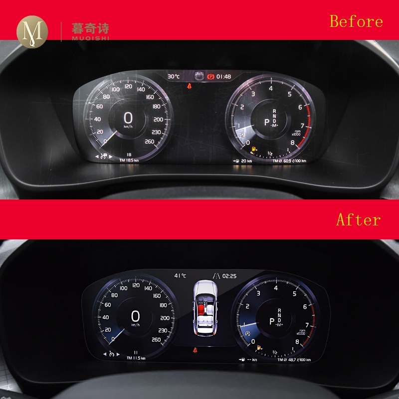 Til volvo  xc90 xc40 s90 s60 v60 instrumentpanel filmdæksel lcd skærmbeskytter tpu digital cockpit cover interiror tilbehør