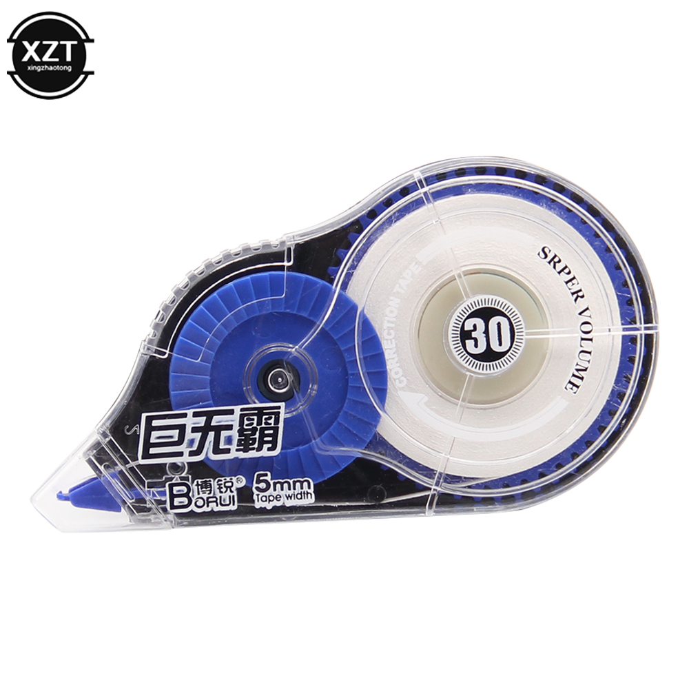 30M Roller Big Capacity Correct Belt Correction Tape Corretiva Papeleria Stationery Student Office School Stationery Supplies: Blue
