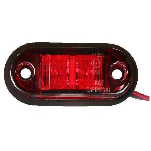 12V / 24V 2 LED Side Marker Lights Lamp For Car Truck Trailer E-marked Red