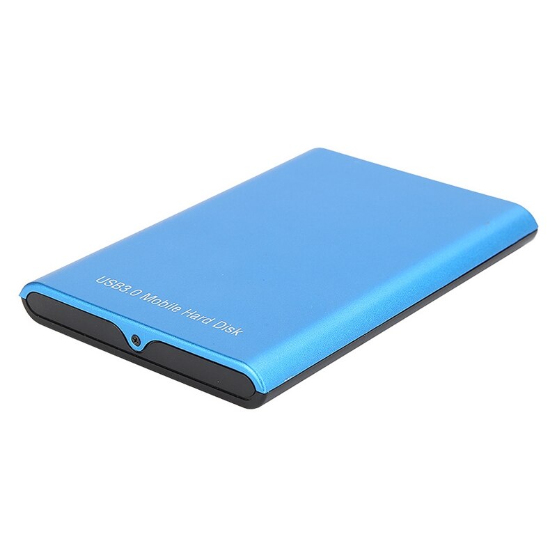 1TB External Hard Drives USB 3.0 2.5 Portable Ultra Thin Aluminum Alloy Metal Mobile Hard Disk: Blue