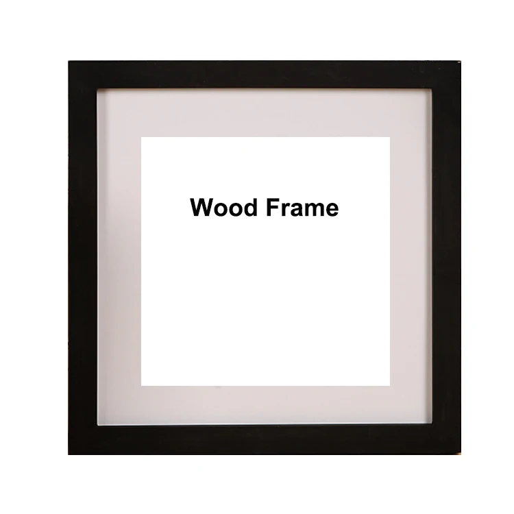 Wooden Nature Square Picture Frame,Plexiglass Include Poster Photo Frames For Wall Hanging Photo Frame 30X30 35X35cm: 10 inch / Red