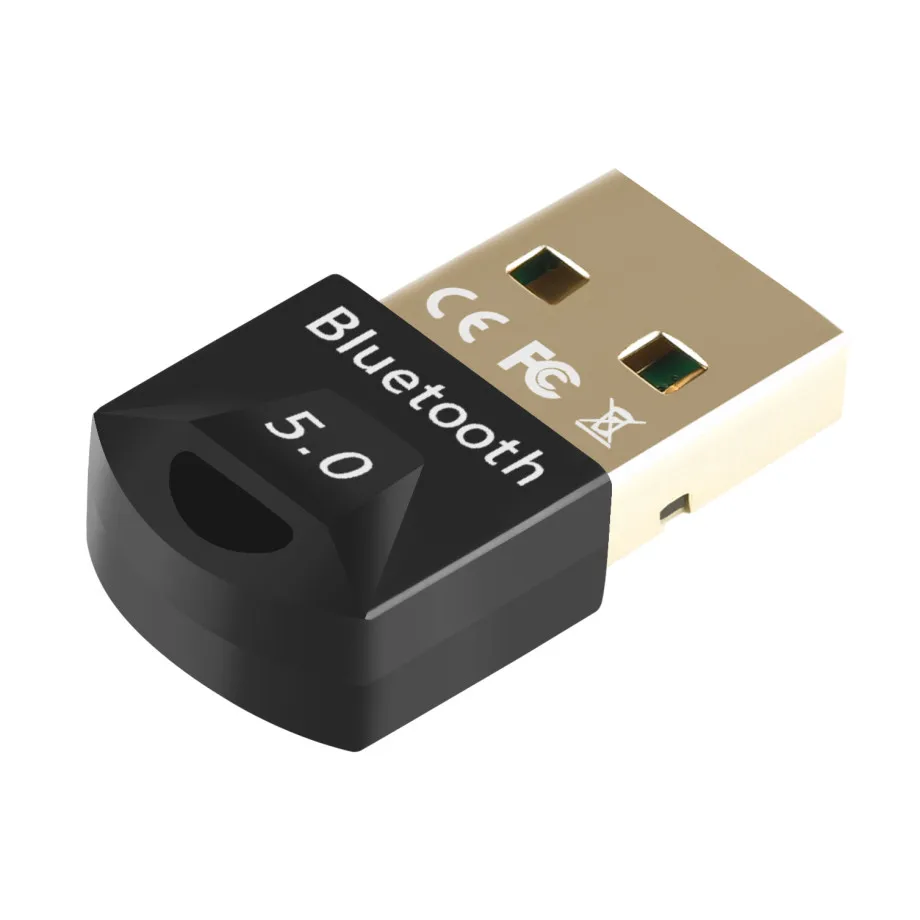 Adapter USB Bluetooth 5.0 Dongle Bezprzewodowy nadajnik-odbiornik Bluetooth do komputera PC Laptop Komputer stacjonarny Stereofoniczna klawiatura muzyczna: Black