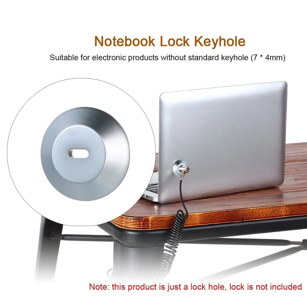 Runde Zink Legierung Notebook Lock Keyhole Schloss Loch Anti Theft f/ PC Laptop Projektor Geräte Lock Loch Basis Für tabletten desktop