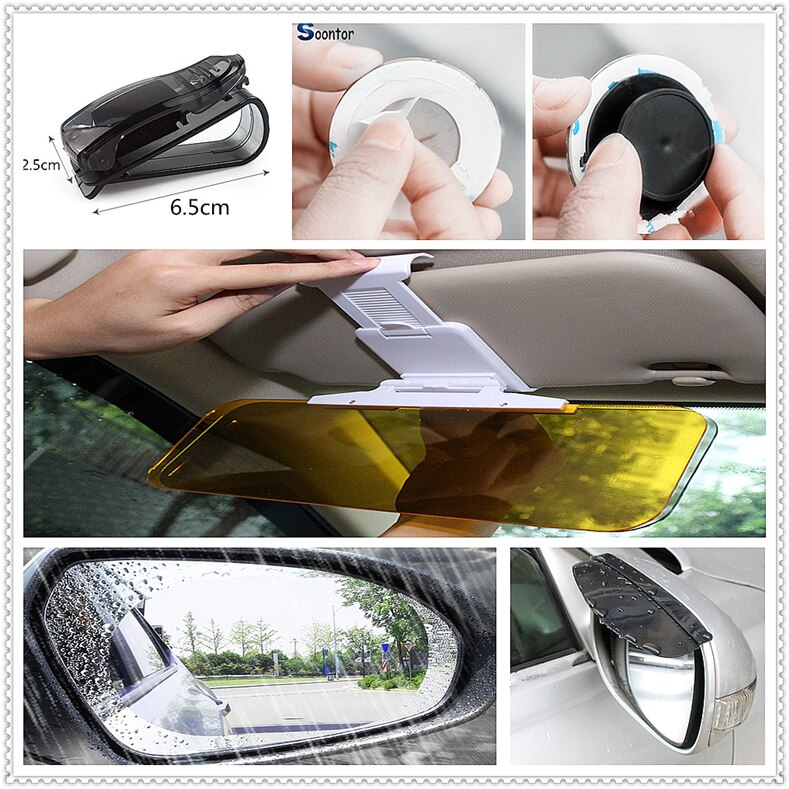 Bil solljusspegel solglas regn ögonbrynshållare film för kia forte ceed stonic stinger rio picanto niro soulster  no3