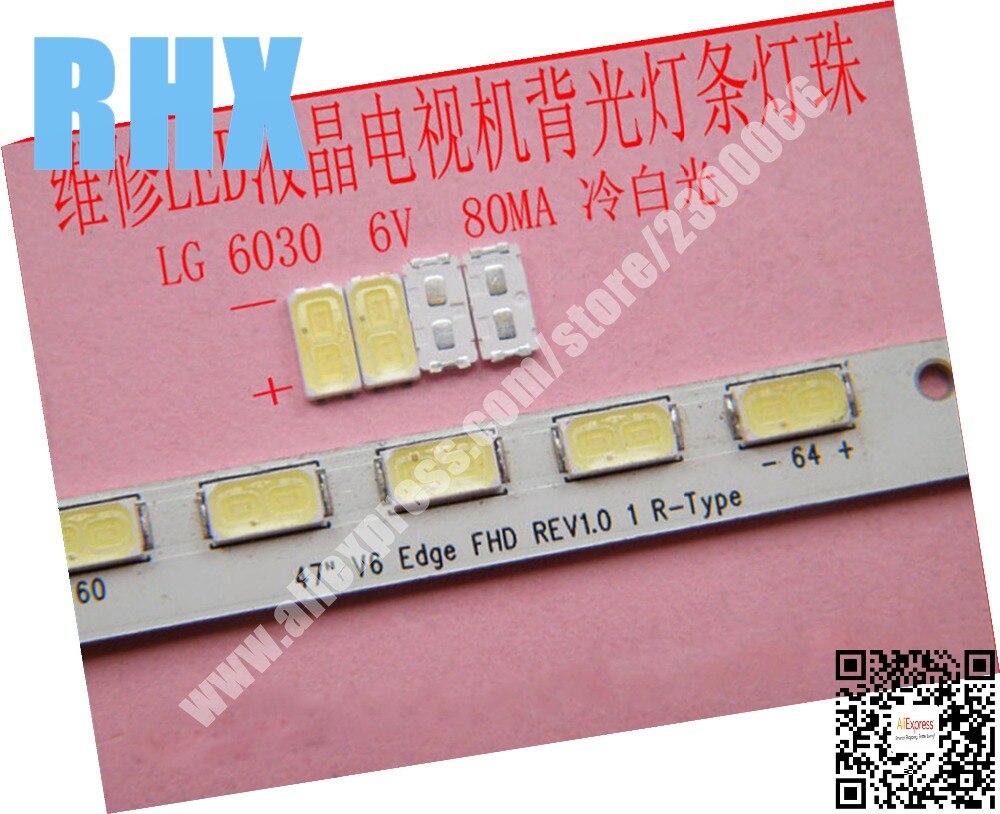 150piece/lot for maintenance LG LED LCD TV backlight Article lamp SMD LEDs 6V 6030 Cold white light emitting diode